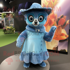 Sky Blue Lemur mascotte...