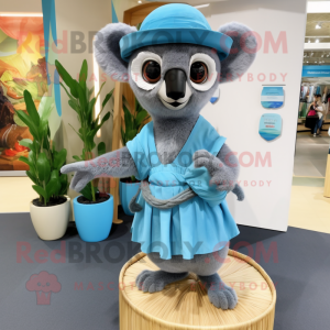 Sky Blue Lemur mascotte...