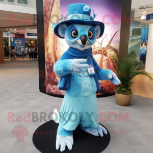 Sky Blue Lemur mascotte...