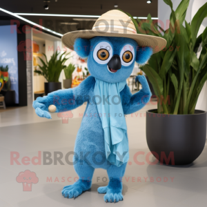 Sky Blue Lemur mascotte...