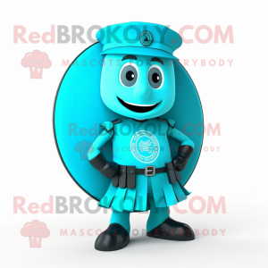 Cyan Celtic Shield maskot...