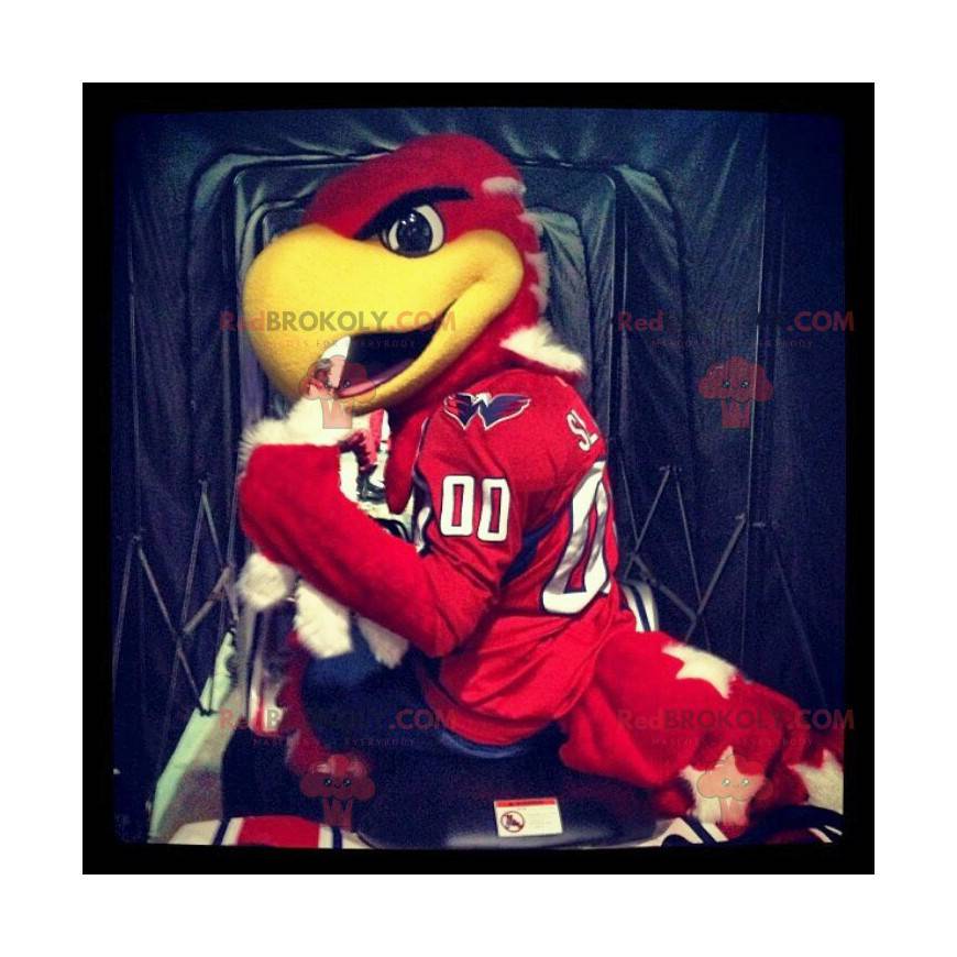 Mascota águila gigante roja y amarilla - Redbrokoly.com Mascota águila gigante roja y amarilla - Redbrokoly.com