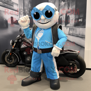 Sky Blue Gyro maskot kostym...