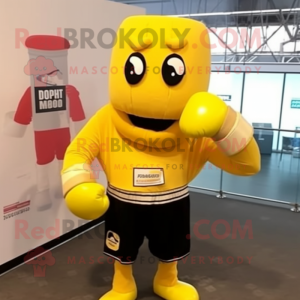 Guante de boxeo amarillo...