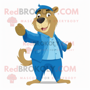 Blue Capybara mascotte...