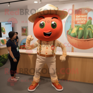 Tan Tomato mascotte kostuum...