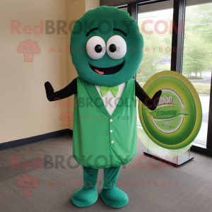 Forest Green Bagels mascot costume character dressed with a Wrap Skirt and Tie pins