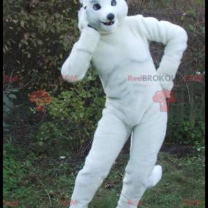 Gran mascota de conejo blanco atlético - Redbrokoly.com