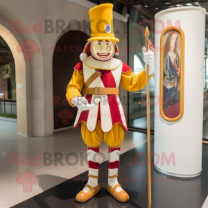 Cream Swiss Guard maskot...