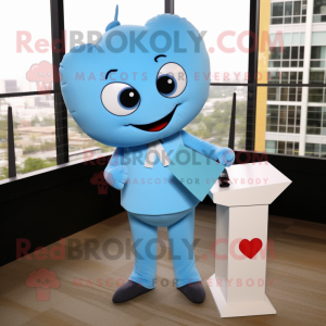 Sky Blue Love Letter maskot...