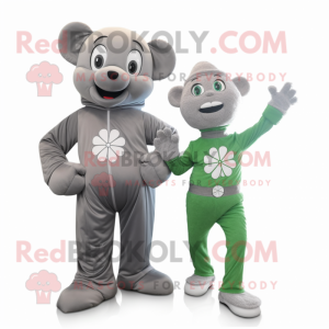 Gray Four Leaf Clover...