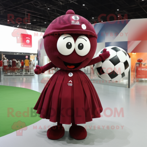 Maroon Soccer Ball mascotte...