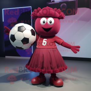 Maroon Soccer Ball mascotte...
