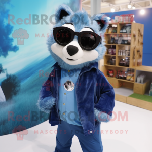 Blue Badger maskot kostume...