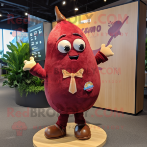 Maroon Mango maskot kostume...