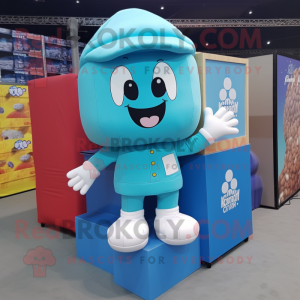 Cyan Candy Box maskot...