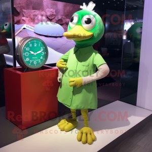 Green Gosling maskot kostym...