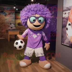 Lavendel fodbold maskot...