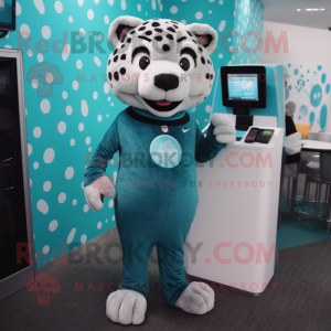 Teal Leopard mascotte...