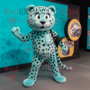 Teal Leopard mascotte...