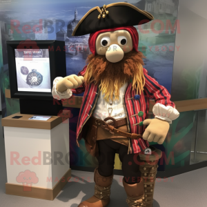 Tan Pirate mascotte kostuum...