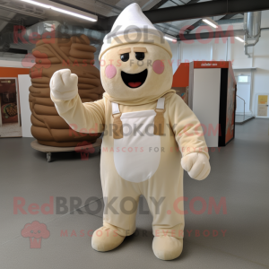 Beige Ice Cream mascotte...