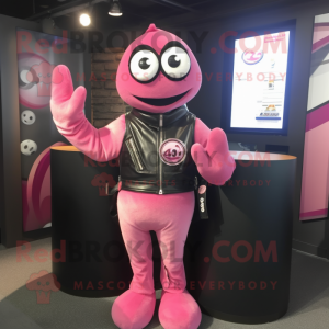 Rosa Juggle maskot drakt...