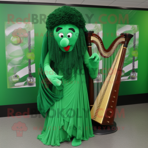Forest Green Celtic Harp...