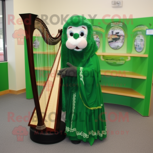 Forest Green Celtic Harp...