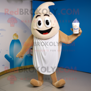 Tan Bottle Of Milk maskot...