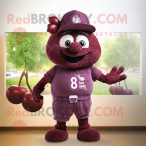 Maroon Grape maskot drakt...