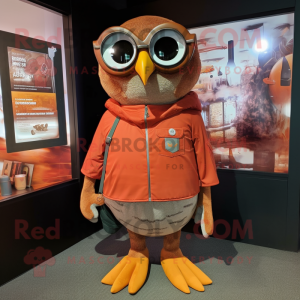 Rust Owl mascotte kostuum...