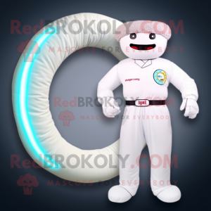 White Donut maskot kostym...