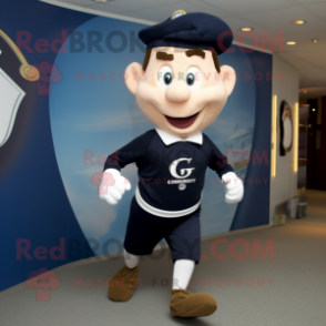 Navy Guinness mascot costume character dressed with a Running Shorts and Hats