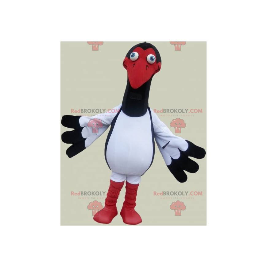Stor fuglemaskot. Stork struts maskot - Redbrokoly.com