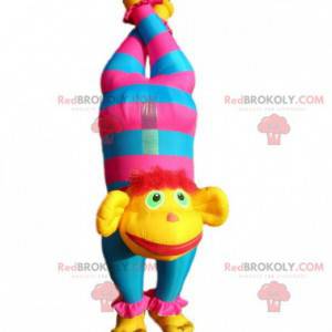 Inflatable circus monkey mascot with the head upside down -