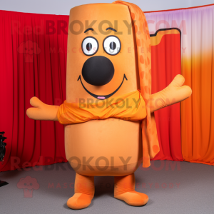 Rust Hot Dogs mascot costume character dressed with a Romper and Wraps