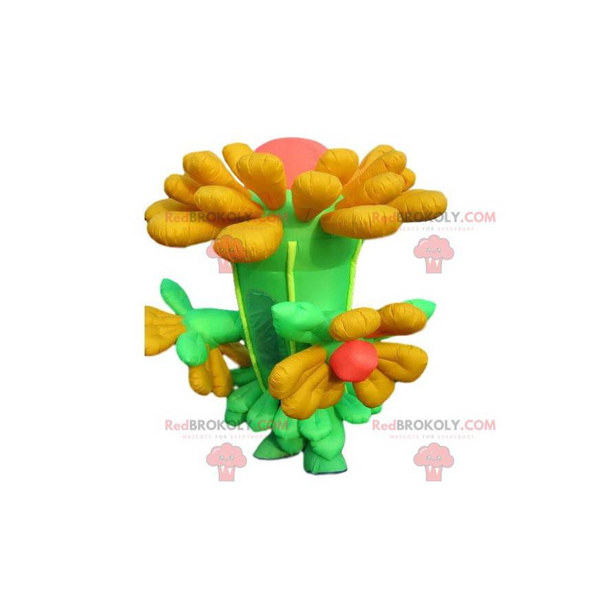 Mascote gigante da flor inflável. Traje de flores -