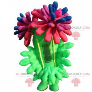 Mascota de flor inflable. Flor gigante de colores -