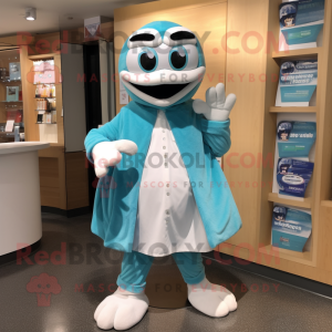 Teal Doctor maskot drakt...