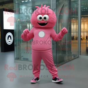 Pink Cyclops maskot kostume...