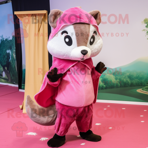 Pink Marten maskot kostume...