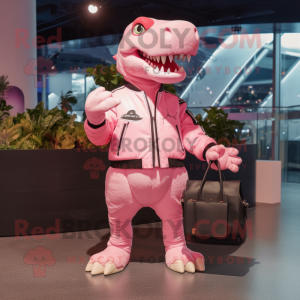 Pink Allosaurus maskot...