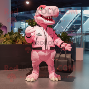 Roze Allosaurus mascotte...