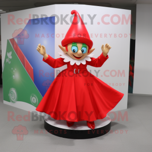 Red Elf mascotte kostuum...