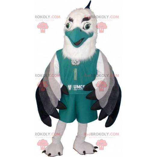 Mascotte wit groen grijs en zwart gier eagle - Redbrokoly.com