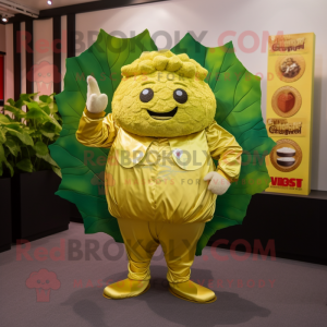 Gold Cabbage Leaf maskot...