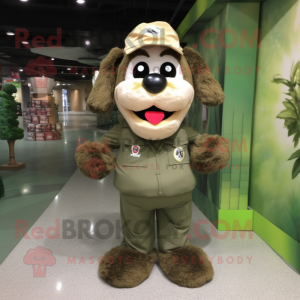 Olive Dog maskot kostume...