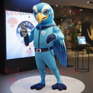 Sky Blue Hawk maskot...