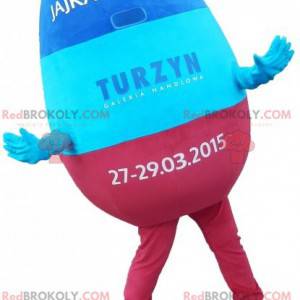 Mascot huevo tricolor gigante. Huevo de pascua gigante -